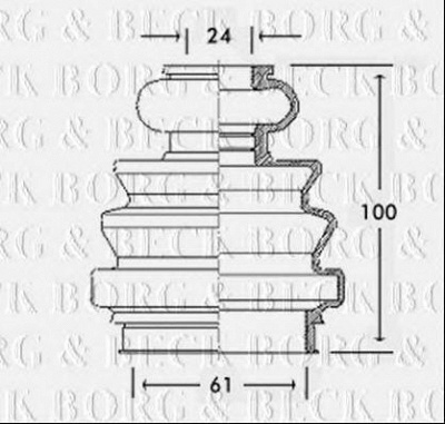 BORG & BECK bcb2411 -  Пыльник, приводной вал